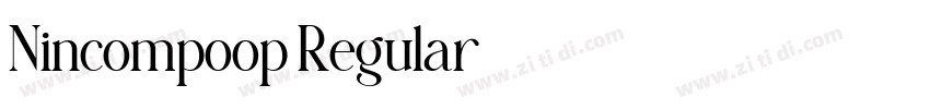 Nincompoop Regular字体转换